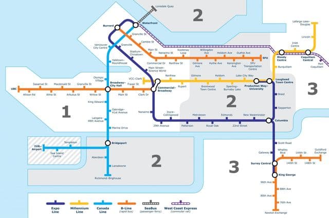 Plan des zones de Vancouver