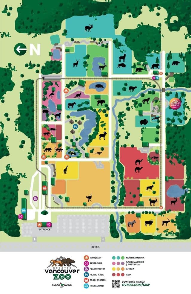 Plan du parc zoologique de Vancouver