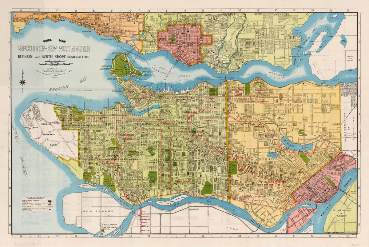 Plan historique de Vancouver