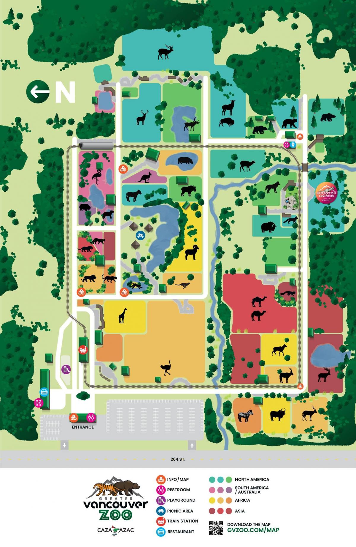 Plan du parc zoologique de Vancouver
